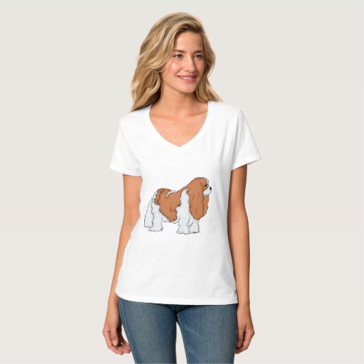 Cavalier King Charles Spaniel Art T-shirt (Voorkant volledig)
