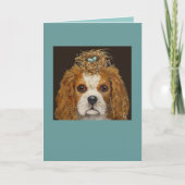 Cavalier King Charles Spaniel avec carte de nid (Devant)