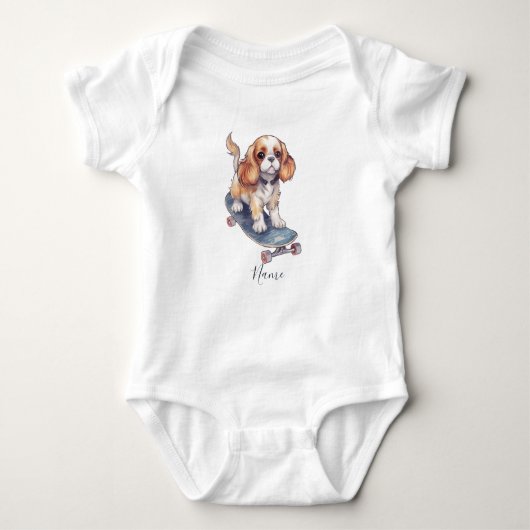 Cavalier King Charles Spaniel Baby Body Romper (Voorkant)