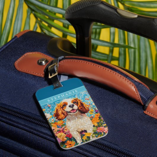 Cavalier King Charles Spaniel Bagagelabels (Voorkant Insitu 1)