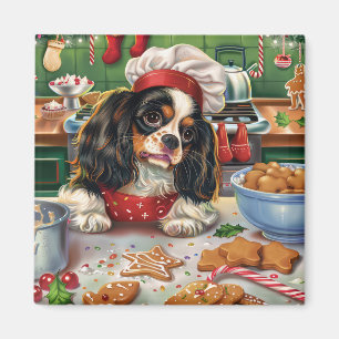 Cavalier King Charles Spaniel Bakken Kerstmis Magneet