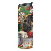 Cavalier King Charles Spaniel Bakken Kerstmis Thermosbeker (Gedraaid links)
