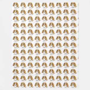 cavalier king charles spaniel blenheim cartoon fleece deken