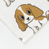 cavalier king charles spaniel blenheim cartoon fleece deken (Hoek)