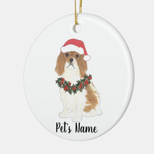 Cavalier King Charles Spaniel (Blenheim) Keramisch Ornament (Links)