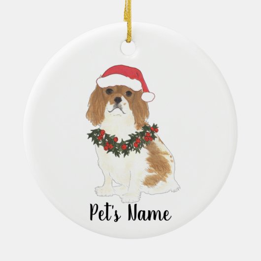 Cavalier King Charles Spaniel (Blenheim) Keramisch Ornament (Achterkant)