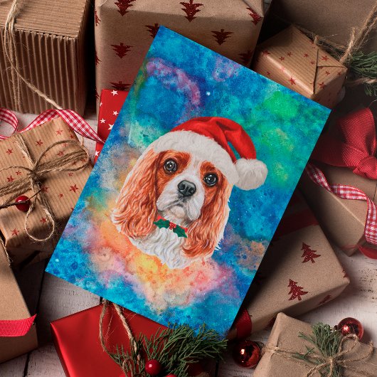 Cavalier King Charles Spaniel Breed Dog Kerstmis Feestdagenkaart