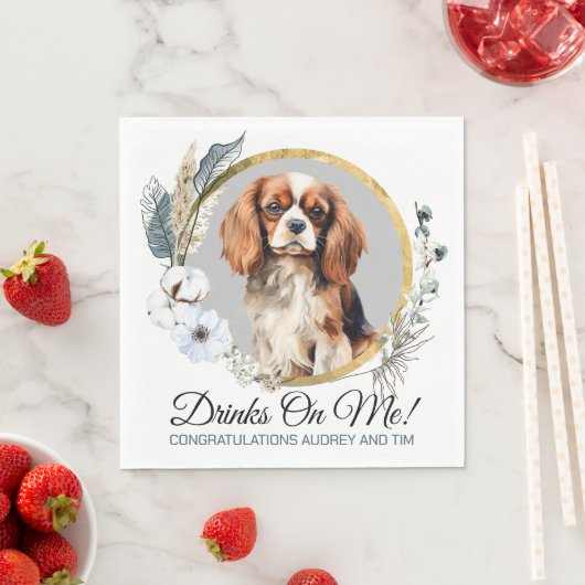 Cavalier King Charles Spaniel Bruiloft Servetten (Insitu)