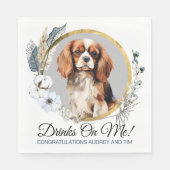 Cavalier King Charles Spaniel Bruiloft Servetten (Voorkant)