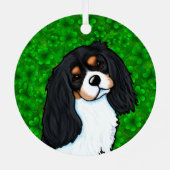 Cavalier King Charles Spaniel Button Metalen Ornament (Achterkant)