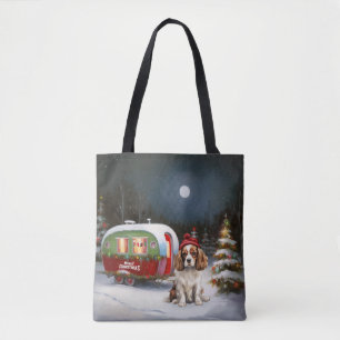 Cavalier King Charles Spaniel Caravan Kerstmis  Draagtas