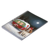 Cavalier King Charles Spaniel Caravan Kerstmis Notitieboek (Linkerzijde)