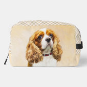 Cavalier King Charles Spaniel Cav Dog Art Painting Toilettasje (Achterkant)