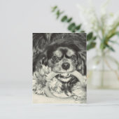 Cavalier King Charles Spaniel Chew Bone Briefkaart (Staand voorkant)