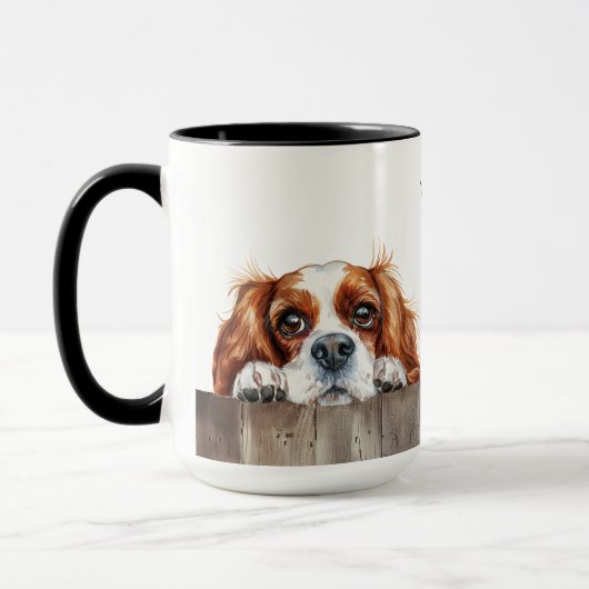 Cavalier King Charles Spaniel Chien Mug (Gauche)