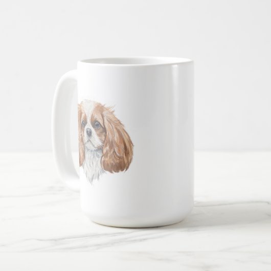 Cavalier King Charles Spaniel Chien Mug | 15 oz (Devant gauche)