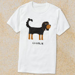 Cavalier King Charles Spaniel Chien Personnalisé<br><div class="desc">Cute Black et Tan Cavalier King Charles Spaniel design chien pour amoureux des animaux. Art original de Nic Squirrell. Modifiez le nom ou le texte à customiser.</div>