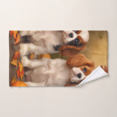 Cavalier King Charles Spaniel Chiot Citrouille d'a (Serviette à main)