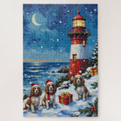 Cavalier King Charles Spaniel Christmas Lighthouse Legpuzzel (Verticaal)
