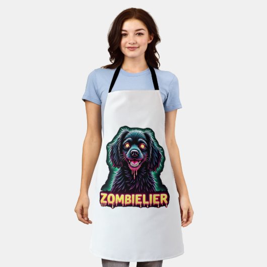 Cavalier King Charles Spaniel CKCS Zombie Dog Hall Schort (Gedragen)