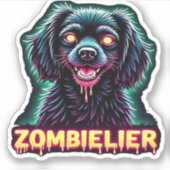 Cavalier King Charles Spaniel CKCS Zombie Dog Hall Sticker (Voorkant)