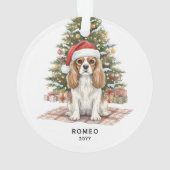 Cavalier King Charles Spaniel de Noël personnalisé (dos)
