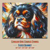 Cavalier King Charles Spaniel Dog Acrylic Print Fleece Deken