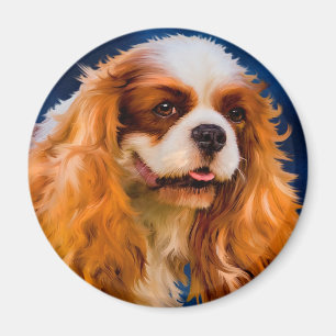 Cavalier King Charles Spaniel Dog Art - Chelsea Magneet