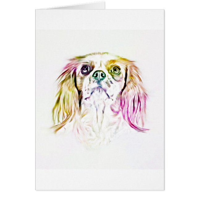 Cavalier King Charles Spaniel Dog Art Painting (Voorkant)
