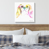 Cavalier King Charles Spaniel Dog Art Painting Canvas Afdruk (Insitu (Slaapkamer))