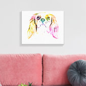 Cavalier King Charles Spaniel Dog Art Painting Canvas Afdruk (Insitu (Woonkamer))