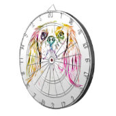 Cavalier King Charles Spaniel Dog Art Painting Dartbord (Voorkant Rechts)