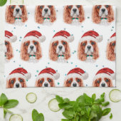 Cavalier King Charles Spaniel Dog Breed Christmas Theedoek (Gevouwen)