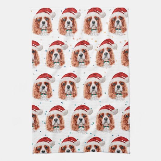 Cavalier King Charles Spaniel Dog Breed Christmas Theedoek (Verticaal)