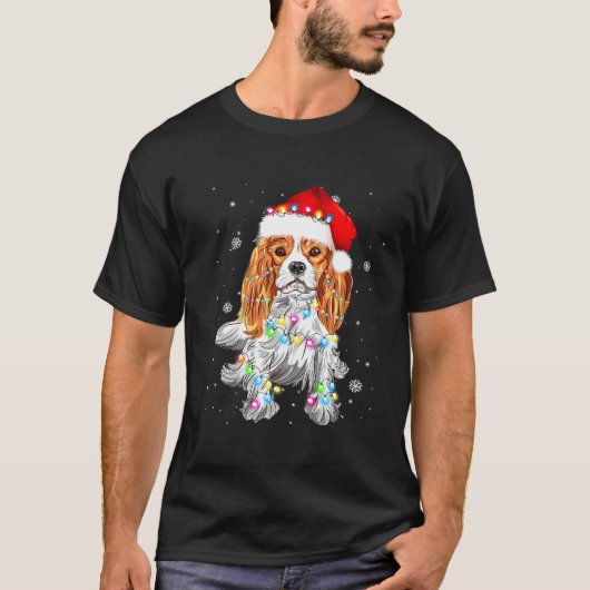 Cavalier King Charles Spaniel Dog Funny Kerstmis T-shirt (Voorkant)