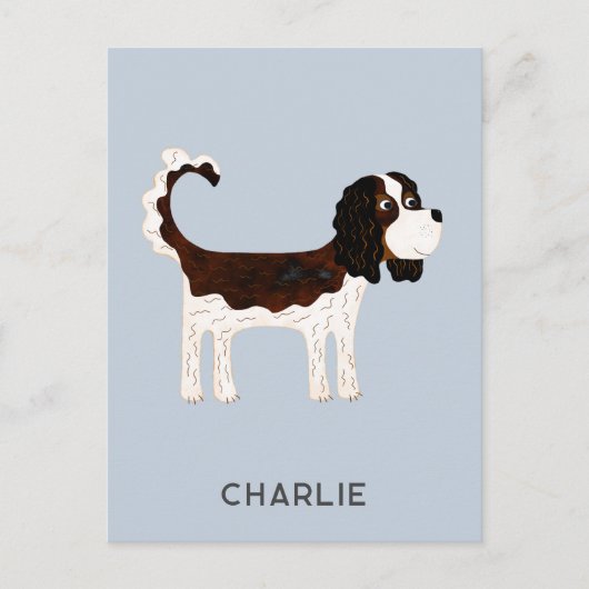Cavalier King Charles Spaniel Dog gepersonaliseerd Briefkaart (Voorkant)