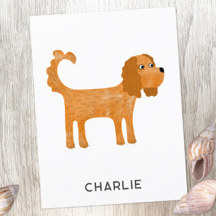 Cavalier King Charles Spaniel Dog gepersonaliseerd Briefkaart