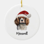 Cavalier King Charles Spaniel Dog gepersonaliseerd Keramisch Ornament (Achterkant)