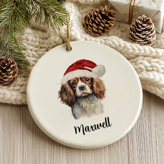 Cavalier King Charles Spaniel Dog gepersonaliseerd Keramisch Ornament