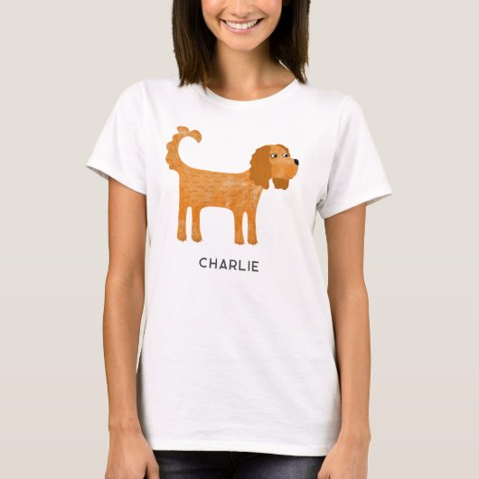 Cavalier King Charles Spaniel Dog gepersonaliseerd T-shirt (Voorkant)