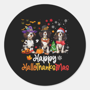 Cavalier King Charles Spaniel Dog Halloween Ronde Sticker