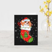 Cavalier King Charles Spaniel Dog in kerstmis Soc Kaart (Gele Bloem)