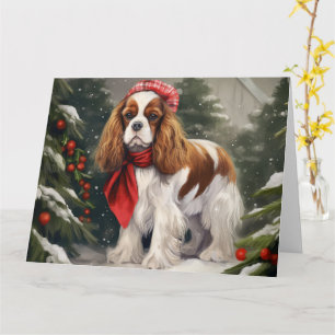 Cavalier King Charles Spaniel Dog Kerstmis Kaart