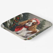 Cavalier King Charles Spaniel Dog Kerstmis Papieren Bordje (Gebogen)