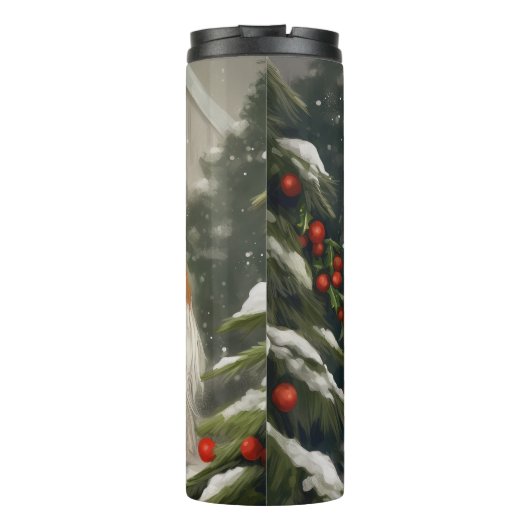 Cavalier King Charles Spaniel Dog Kerstmis Thermosbeker (Achterkant)