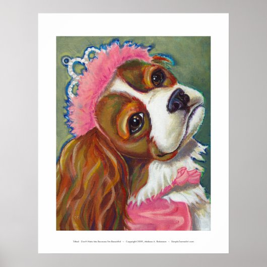 Cavalier King Charles Spaniel Dog Princess ART Poster (Voorkant)