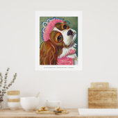 Cavalier King Charles Spaniel Dog Princess ART Poster (Keuken)