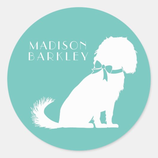 Cavalier King Charles Spaniel Dog Puppy Ronde Sticker (Voorkant)