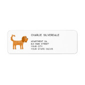 Cavalier King Charles Spaniel Dog Return Address Etiket (Voorkant)