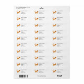 Cavalier King Charles Spaniel Dog Return Address Etiket (Full Sheet)